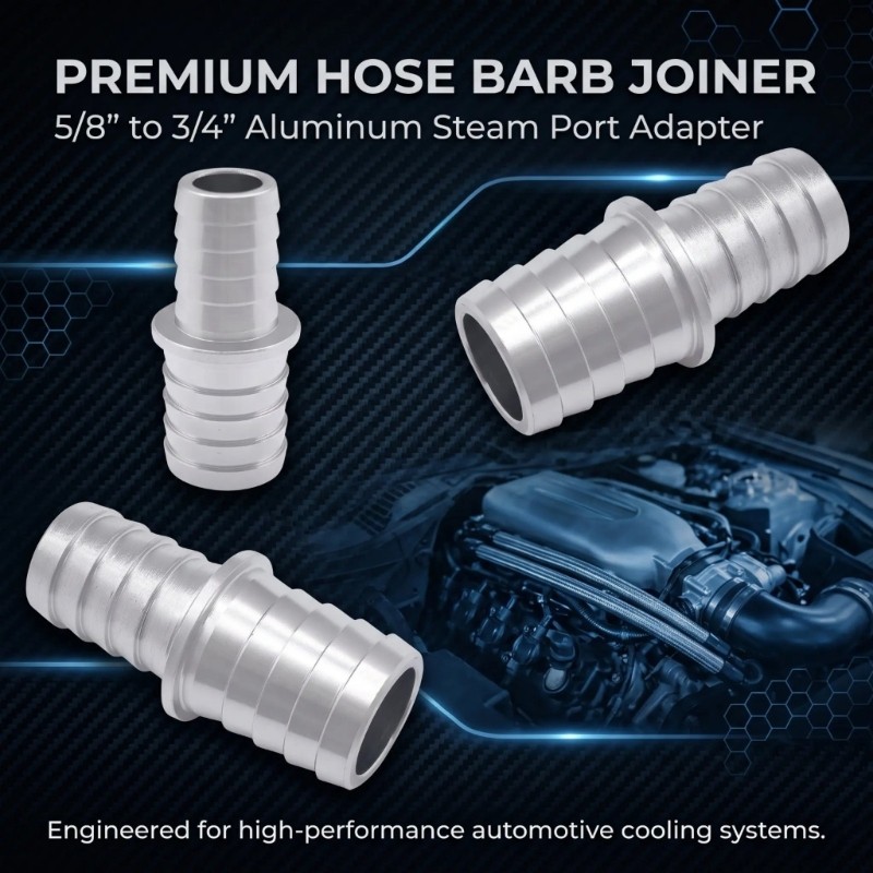 Aluminum Radiator Hose Connector 5/8 3/4 Inch For LS Engine Port System