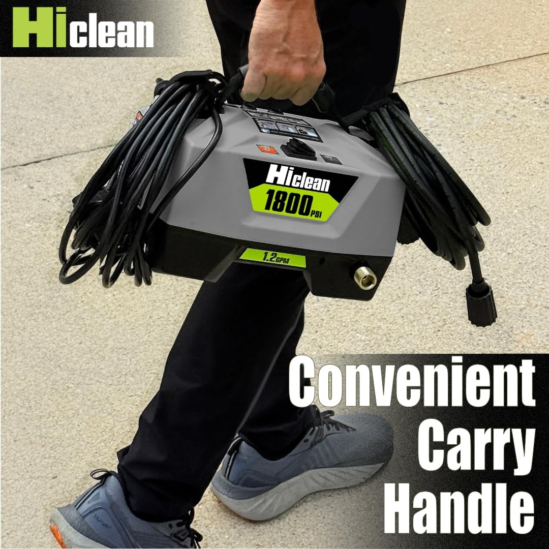 Electric Pressure Washer 1800 PSI, Grey