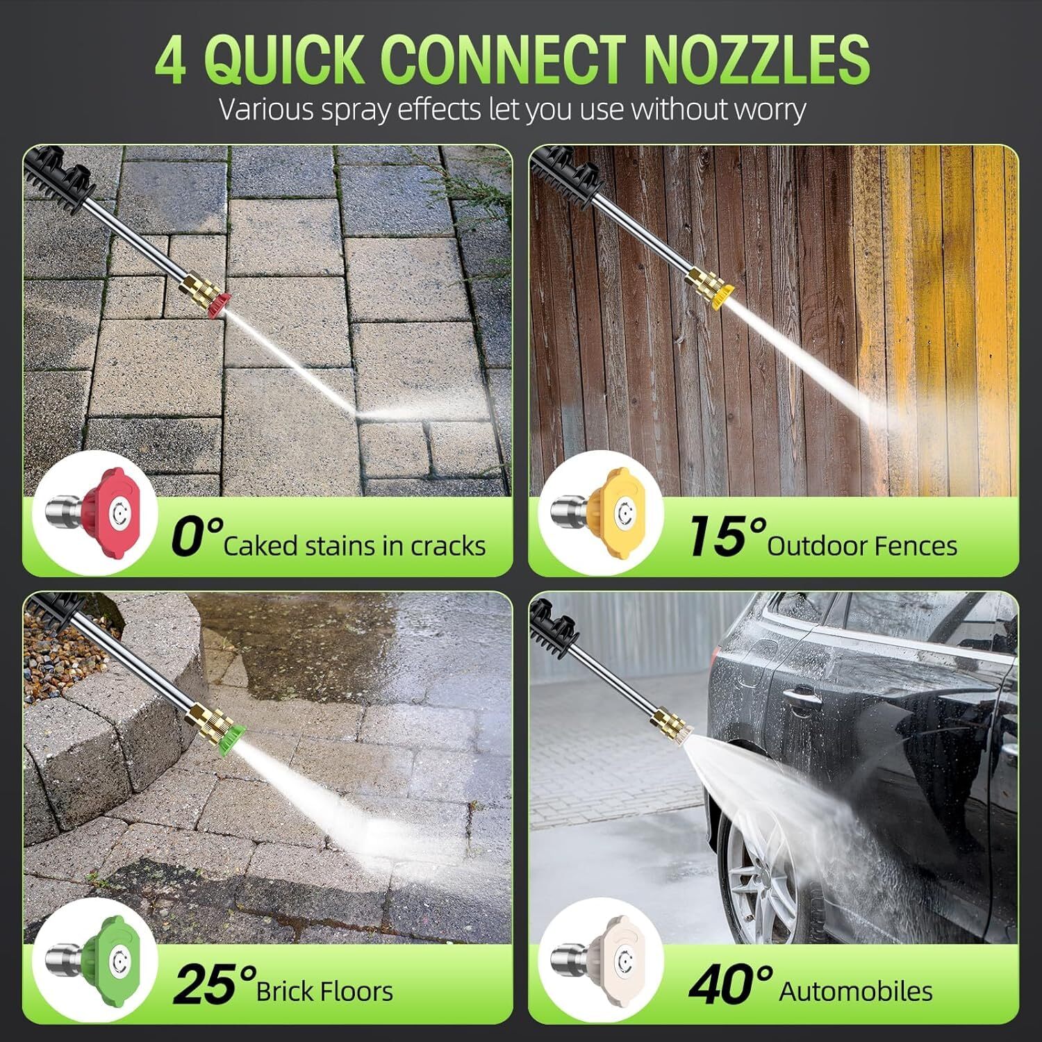 Electric High Pressure Washer – Duede Portable Washer with 23 FT Water Outlet &