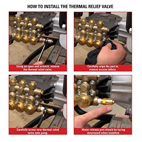 Thermal Relief Valve for Gas Pressure Washer Pumps – Durable Gold Replacement Pa