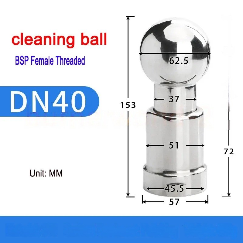 1PCS Rotary Spray Ball Cleaning Head 1/2″ 3/4″1″ 2″ Rotating Tank Washing Nozzl#