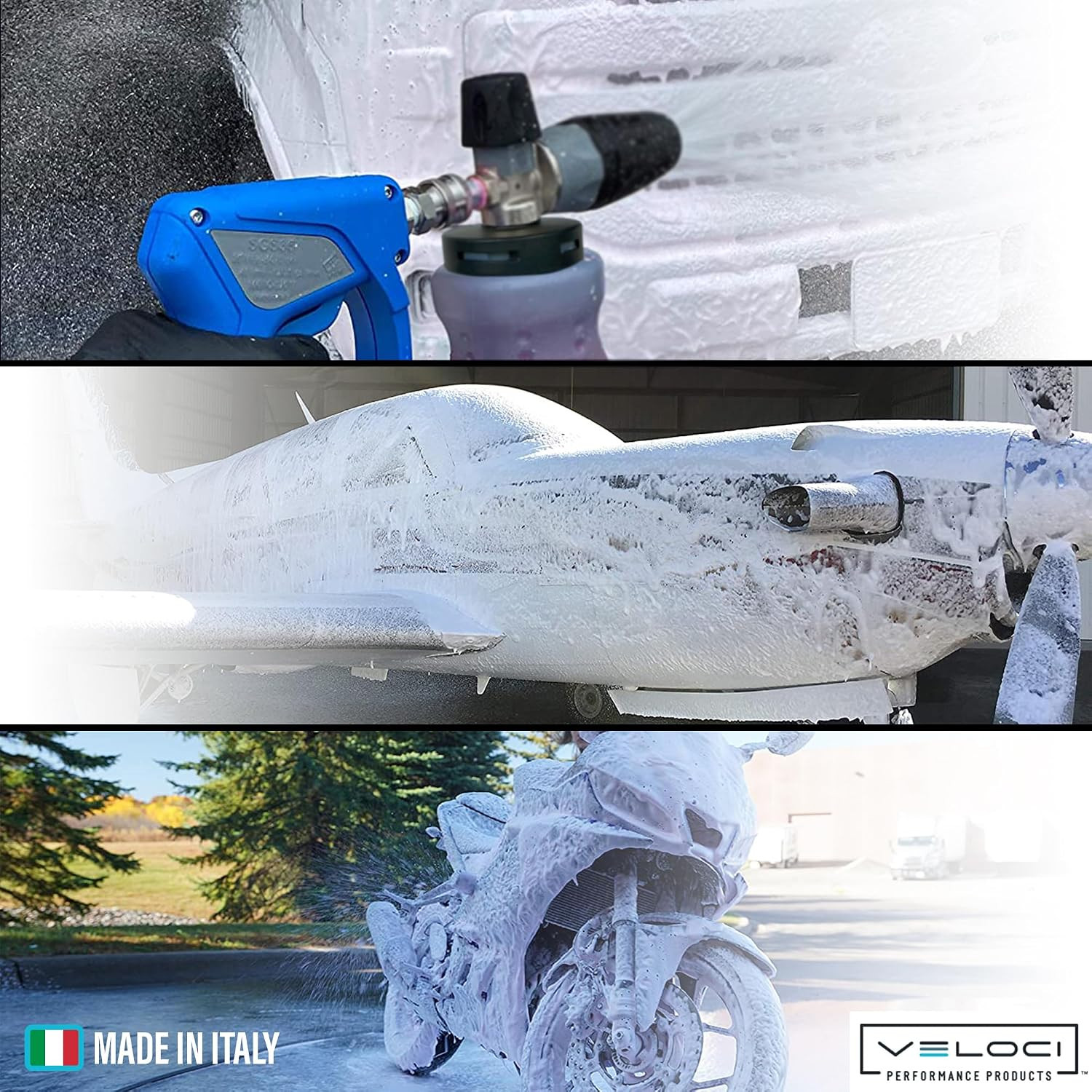 PF22 Foam Cannon with Wide Mouth Bottle for Pressure Washer, Commercial Grade