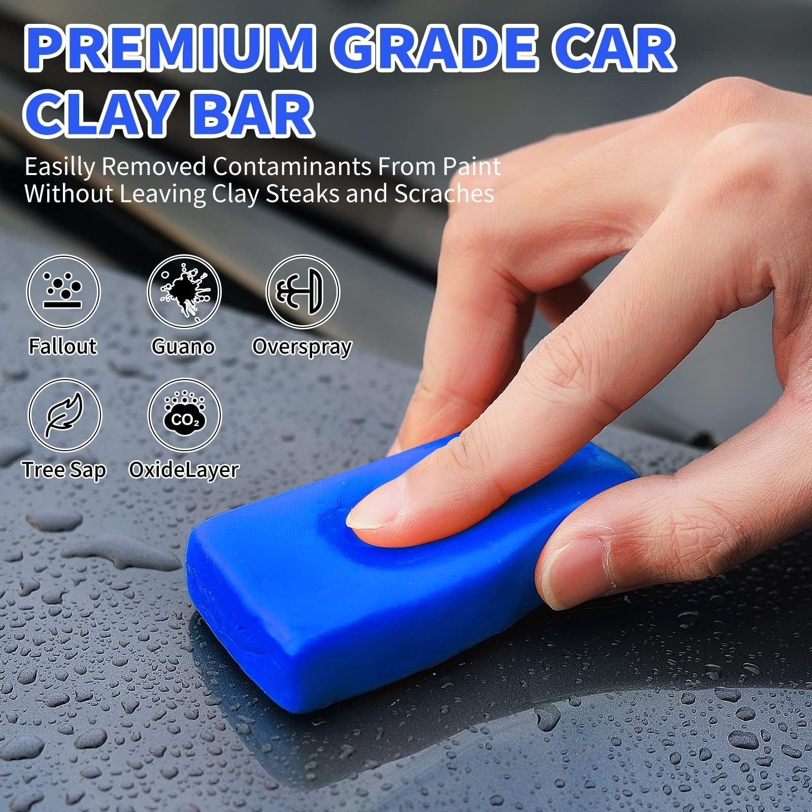 Wontolf 10 Pack Clay Bars Auto Detailing Premium Grade Magic Clay Bar Kit Car De
