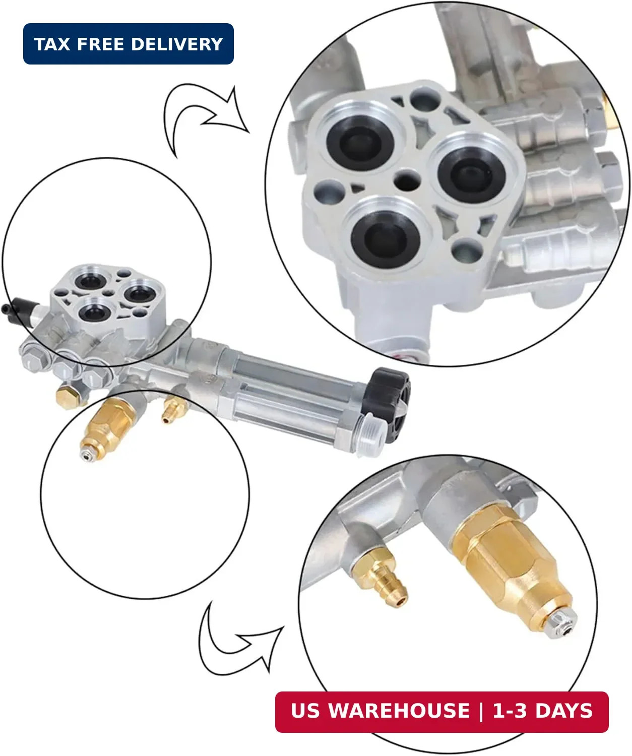 marddpair Pressure Washer Pump Head Replacement for RMW2G20 RMW2.2G24 RMW2G23B R