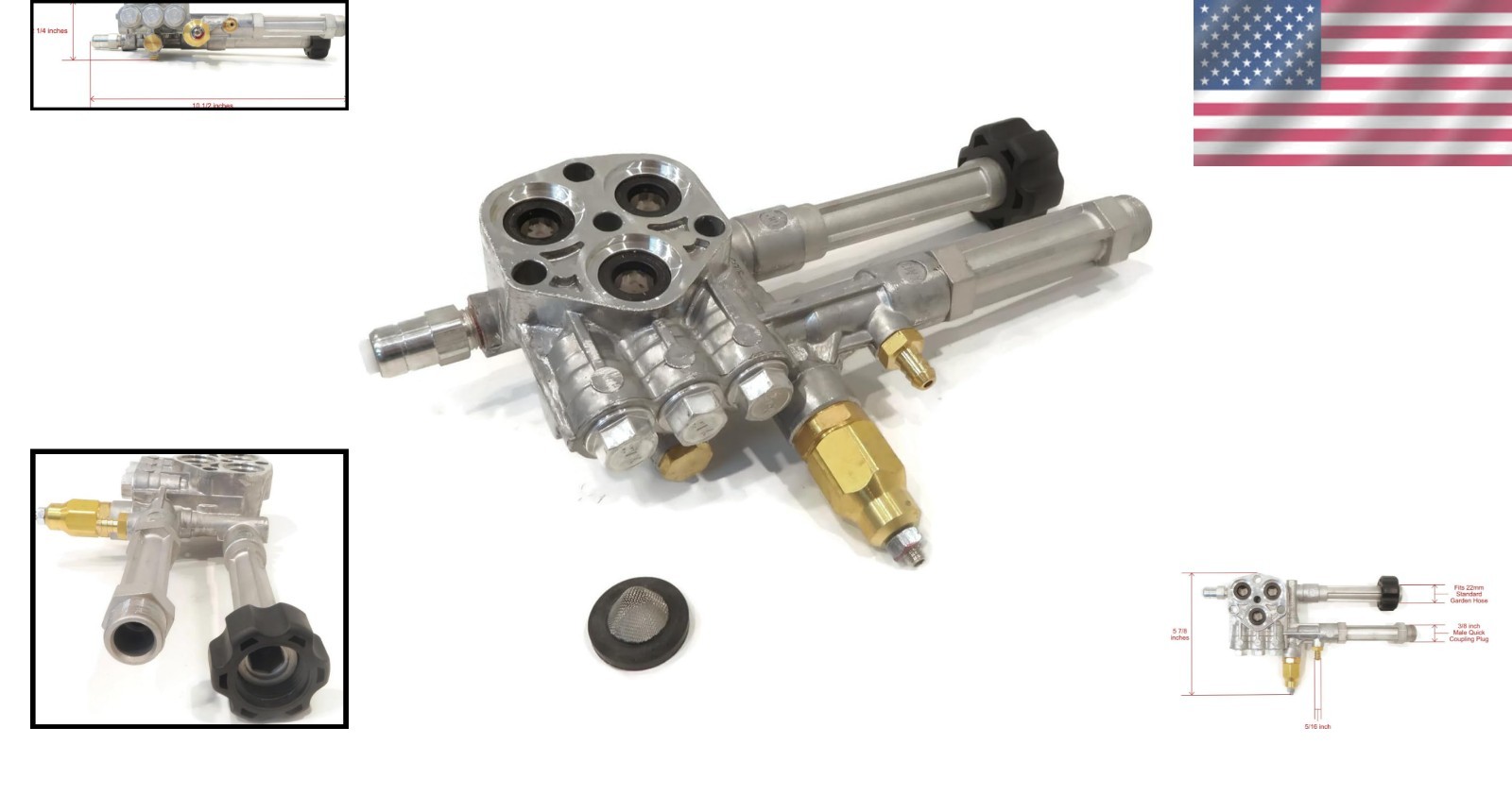 Lightweight Upgrade Pump Head Kit for .2G Model Washers – 2400 PSI Performance