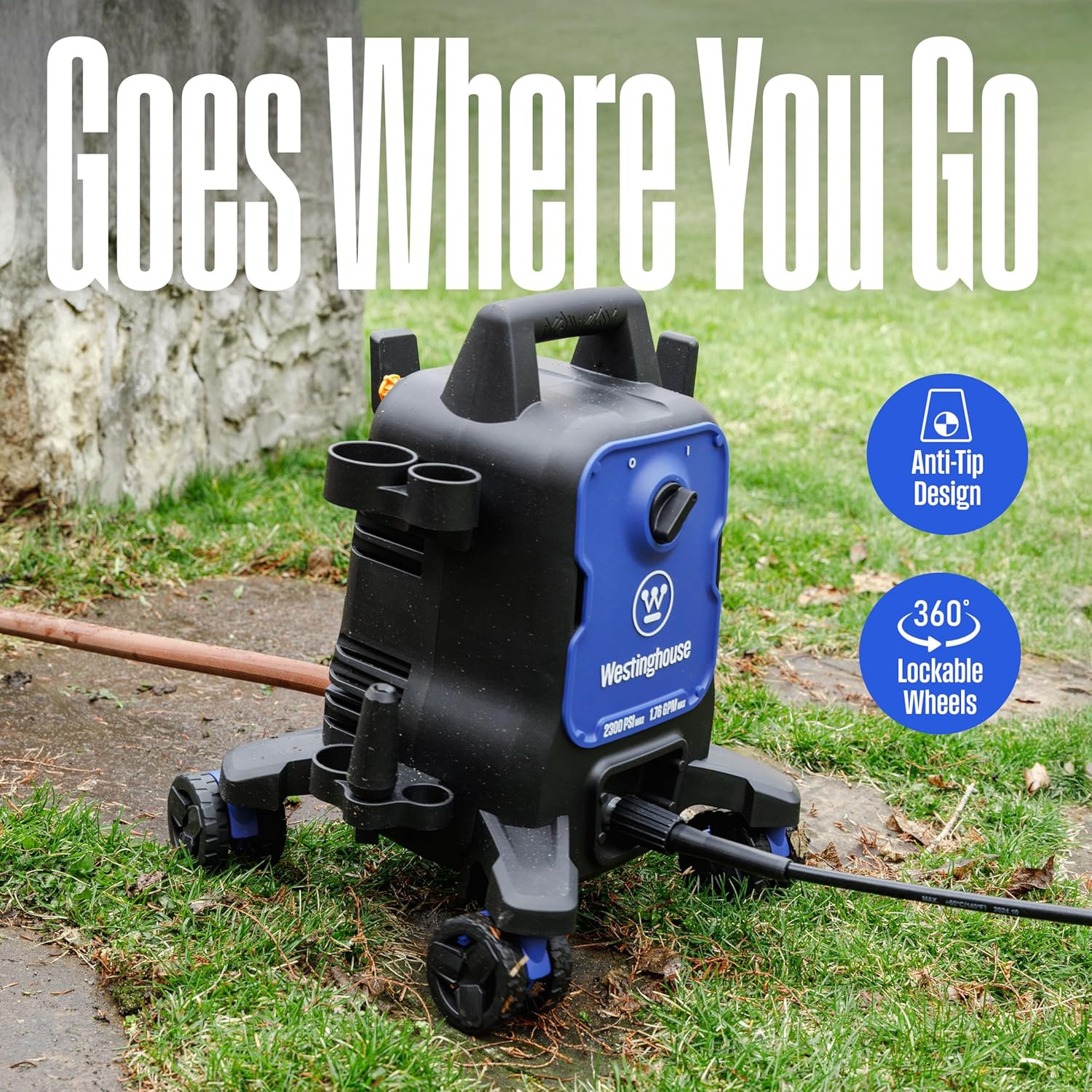 Westinghouse EPX3100 Electric Pressure Washer, 2300 PSI, 5 Nozzles, Soap Tank