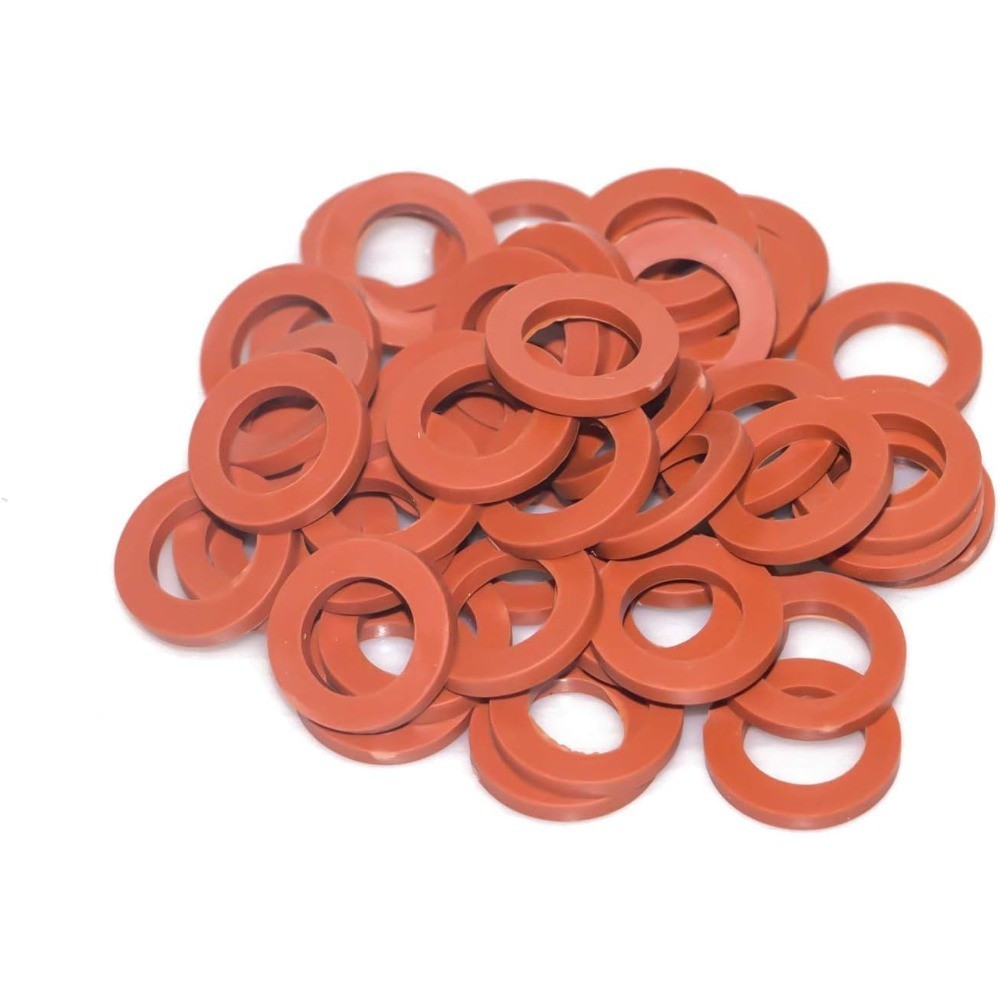 Garden Hose Washer Rubber, Heavy Duty Red Rubber Washer Fit All Standard 3/4