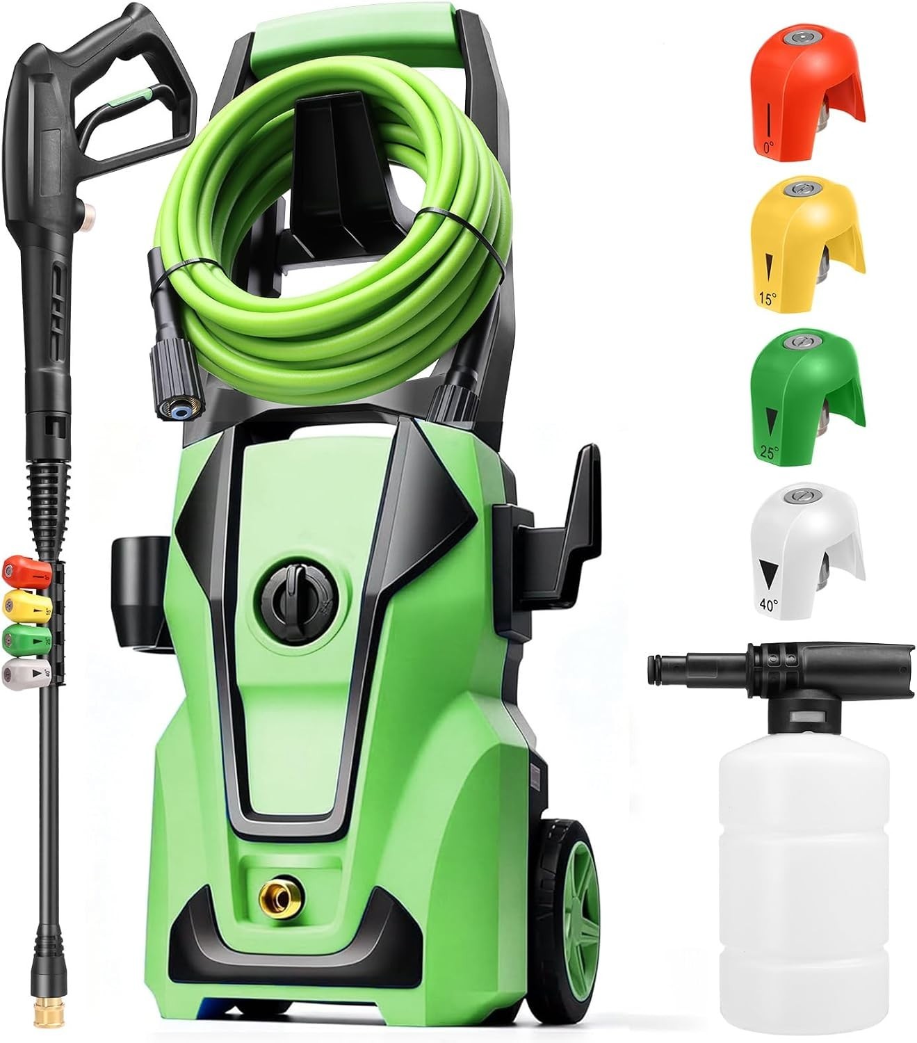 Compact & Powerful 5000PSI Electric Washer with Total Stop System – Deep Green