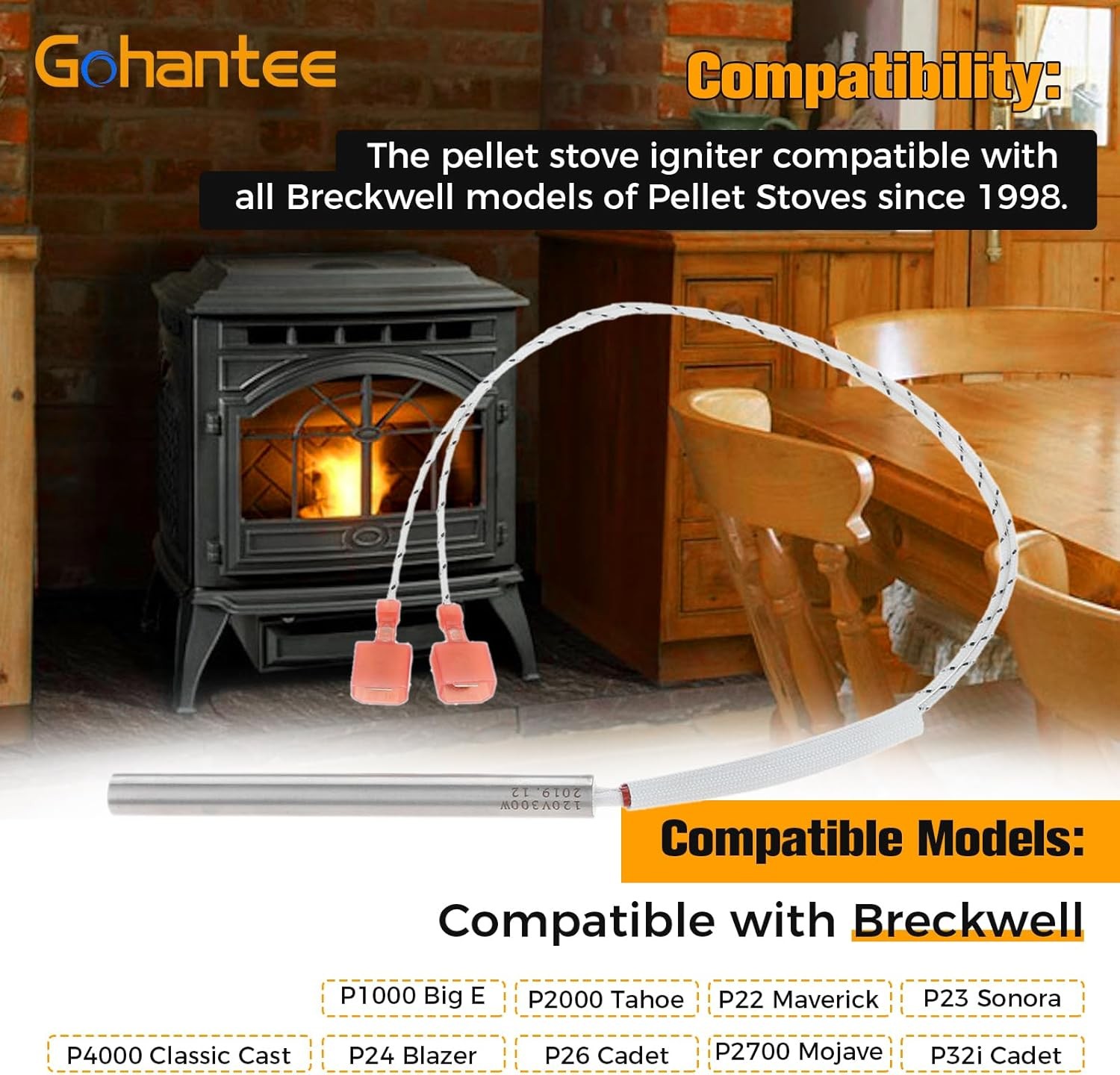 Pellet Stove Igniter Replacement for C-E-IGN Breckwell Ignitor Hot…