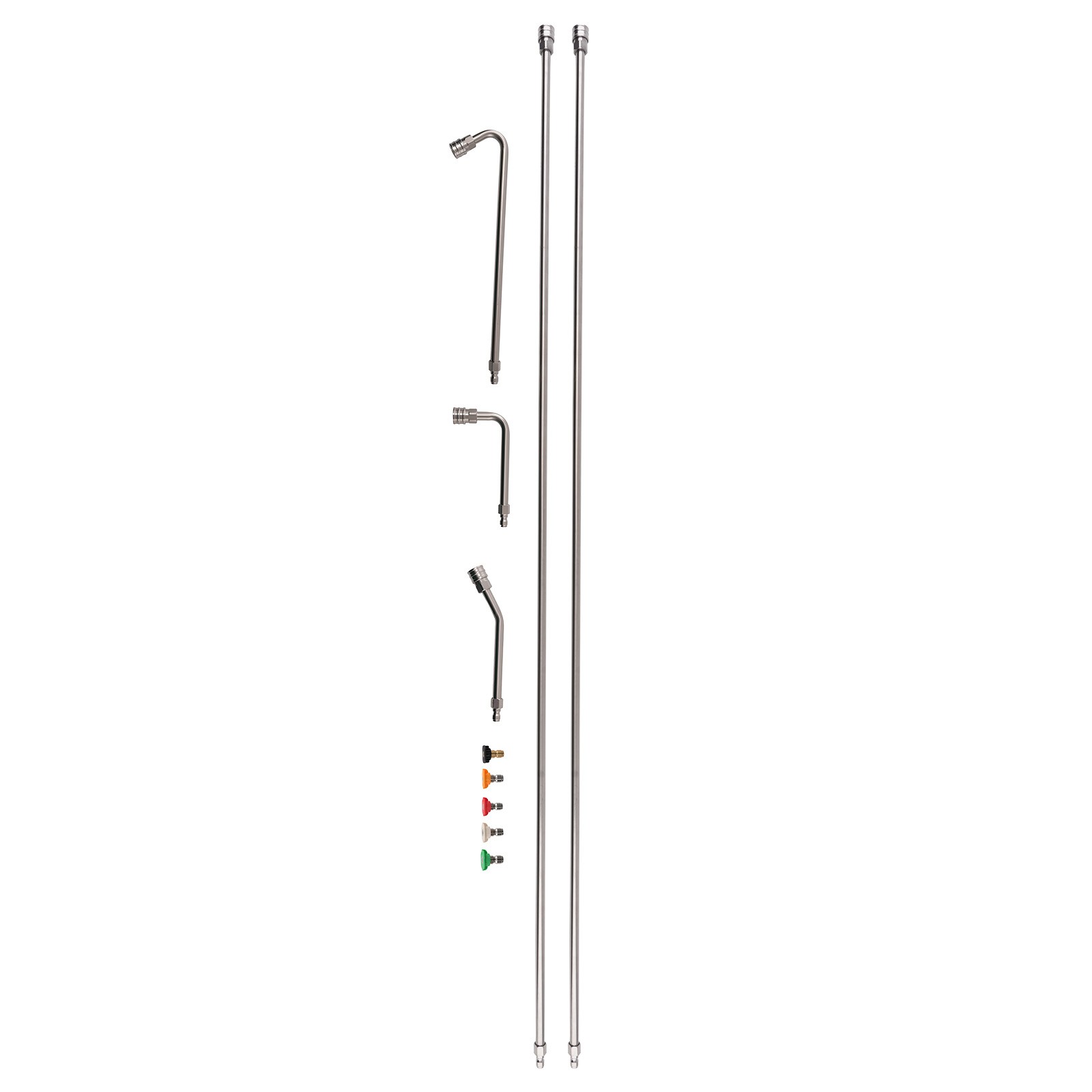 120″ Pressure Washer Extension Rod Stainless Steel Gutter Cleaning Tool Kit