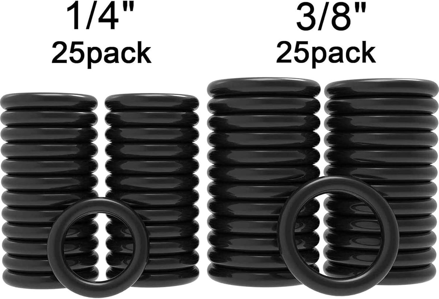 50 Pack O-Rings Power Pressure Washer Replacement for 1/4 inch, 3/8 inch, M22 Qu