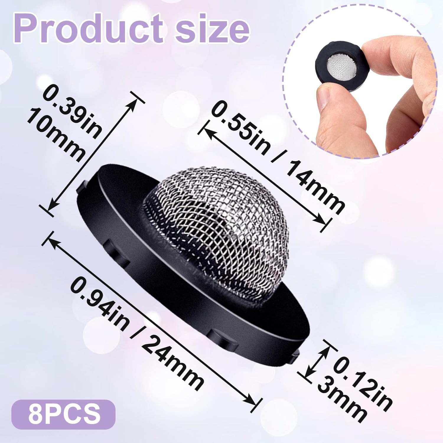 Hose Filter Washers Stainless Steel Hose Screen Inlet with Strainer Fittings Kit