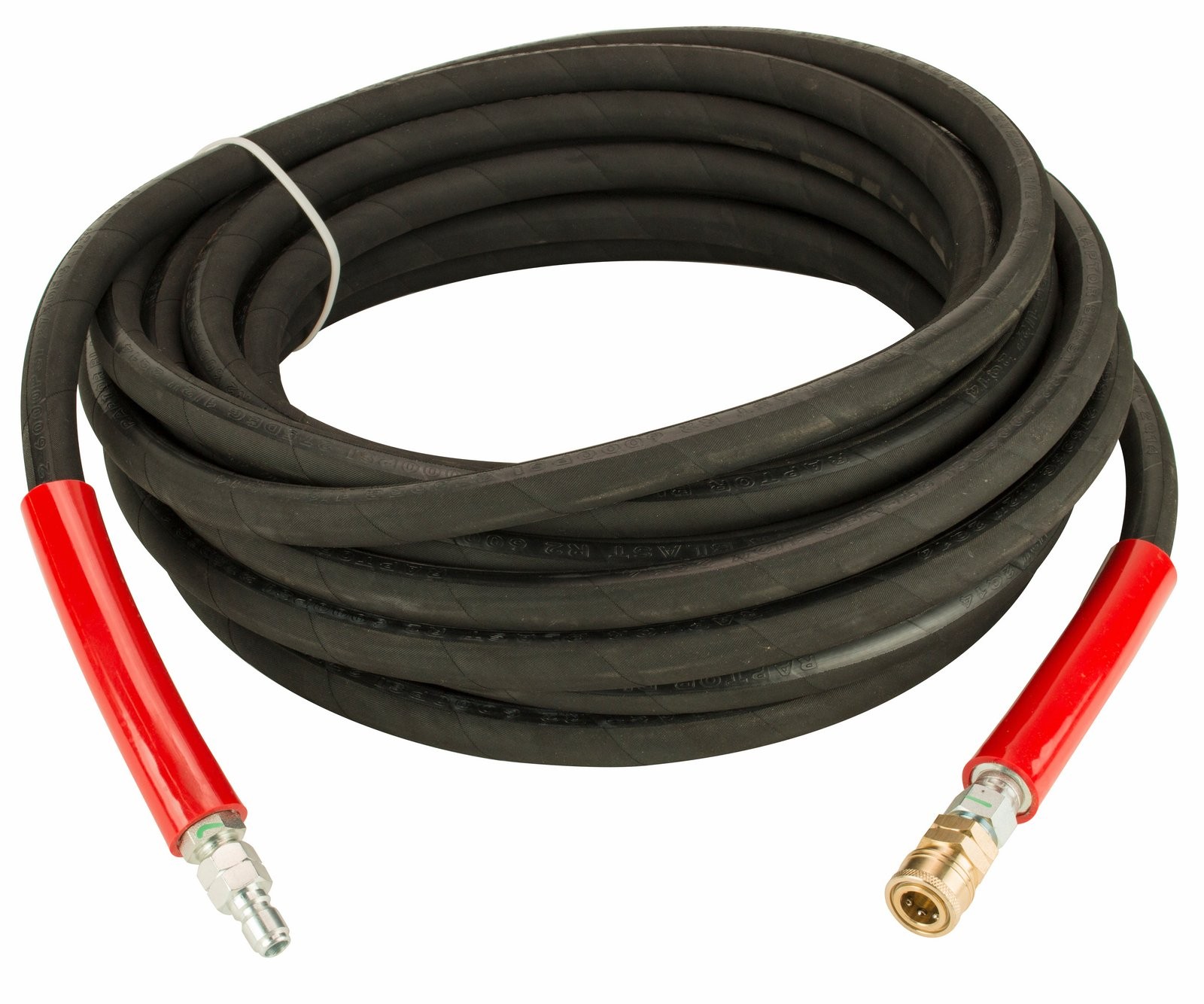 Raptor Blast 6000 PSI 1/2″ x 50′ BLACK 2 Wire Pressure Washer Hose with Couplers