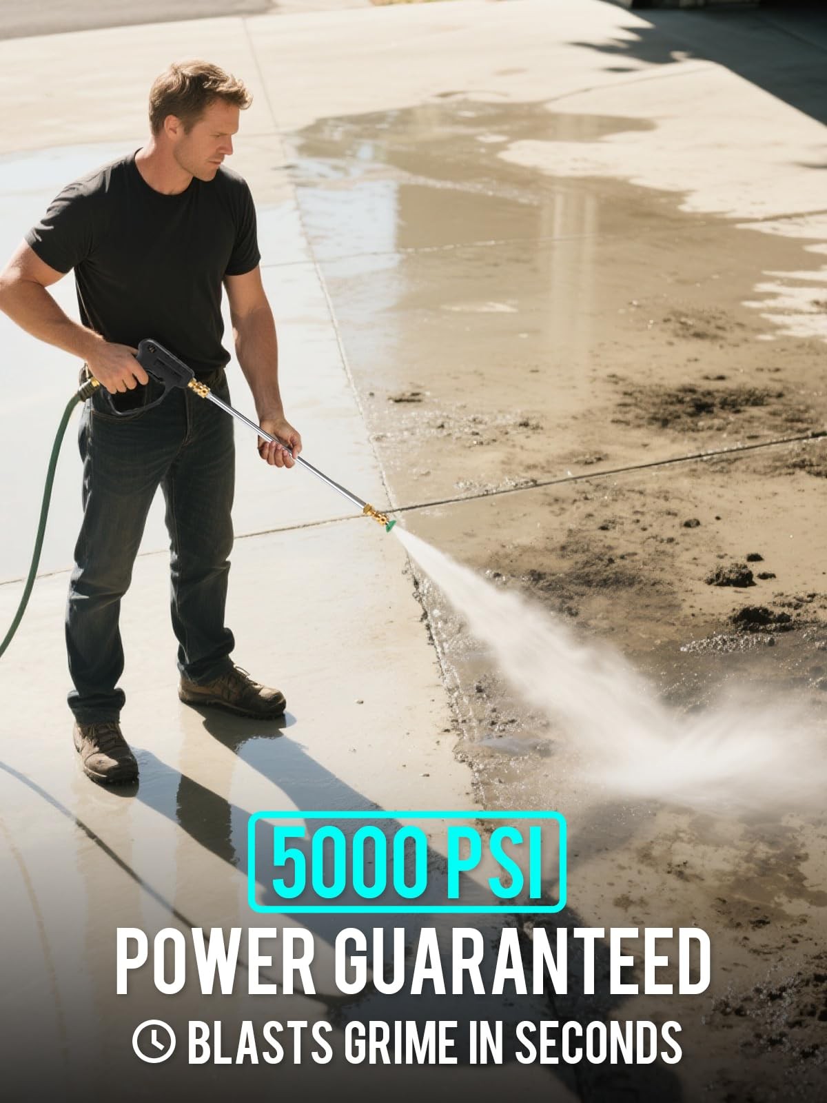 Short Pressure Washer Gun 5000PSI 10.5GPM 3/8 Inch Quick Connect M2214mm