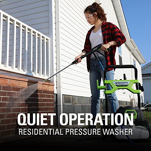 Greenworks 2000 PSI 1.2 GPM Pressure Washer (Open Frame 2000 PSI, Green