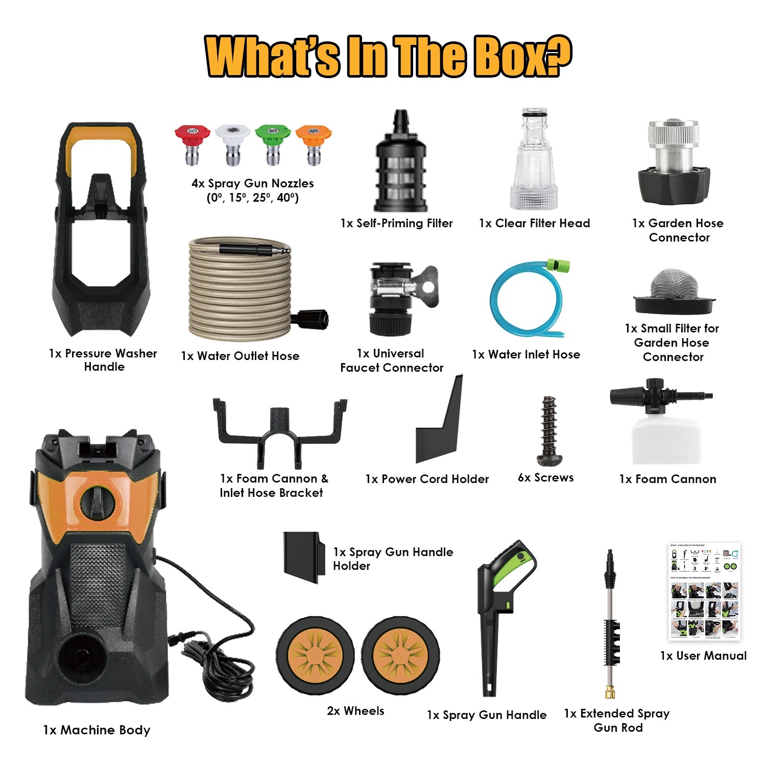 1800W Electric High Pressure Washer 4200PSI Cleaning Machine Car Power Washer