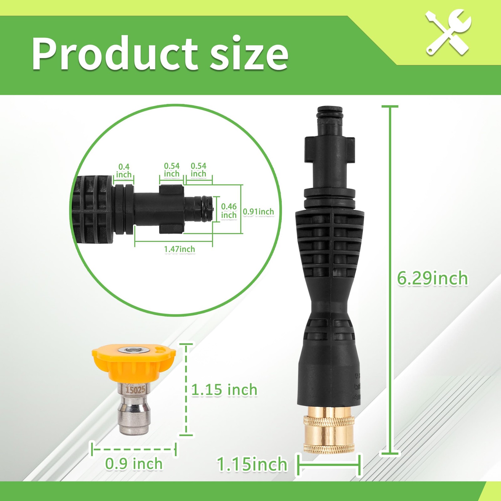 Foam Cannon Dual Connector Accessory for Pressure Washer, 1L