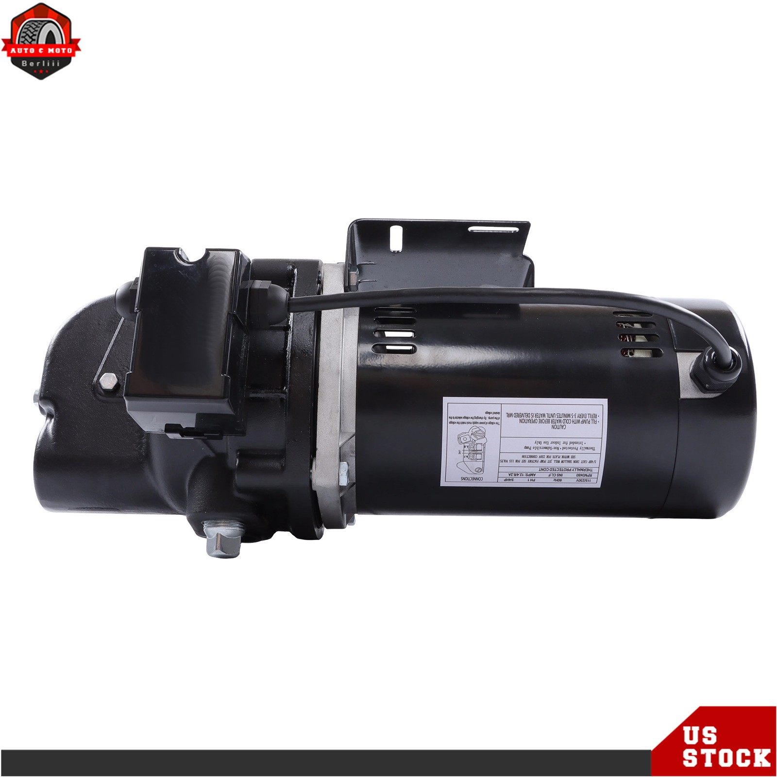 Cast Iron SWS75 3/4 HP Shallow Well Jet Pump 510 Gallons Per Hour 115/230V 1PH