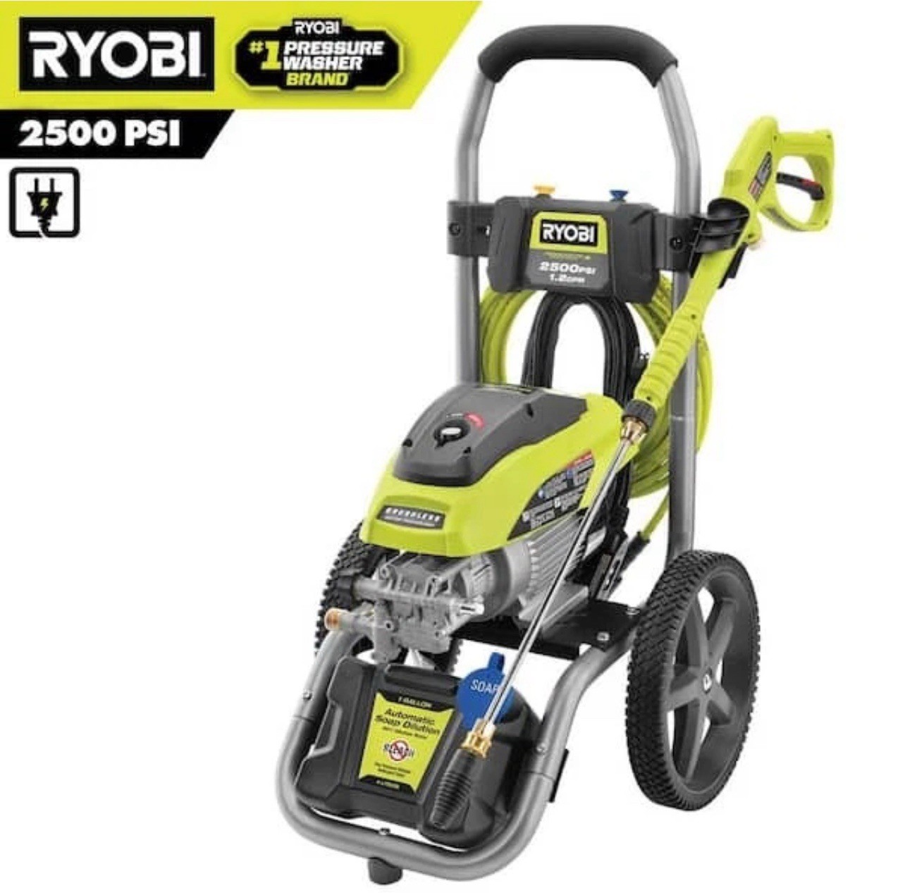 2500 PSI 1.2 GPM High Performance Cold Water Electric Pressure Washer