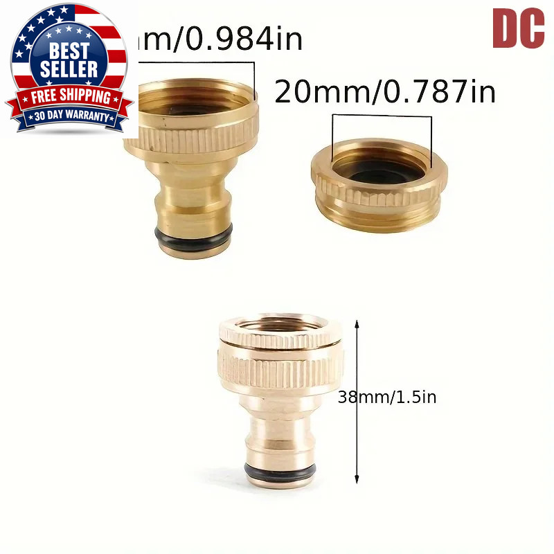 Brass Faucet Tap Connector Mixer Hose Adaptor Quick Connecter 1/2 3/4 Copper Hos