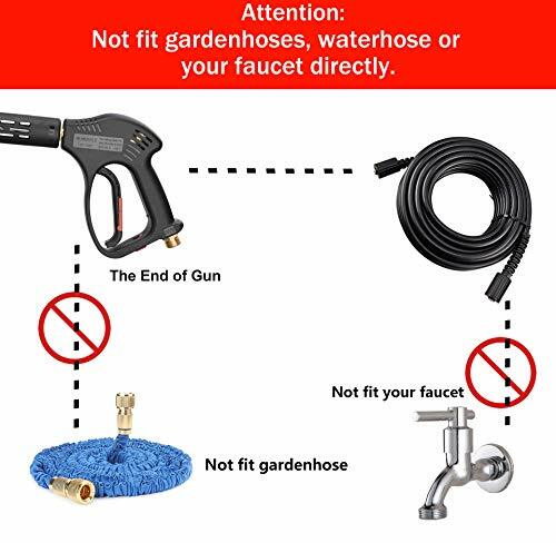 Short High Pressure Washer Gun 5000 PSI Replacement For Hot And Cold Water Parts