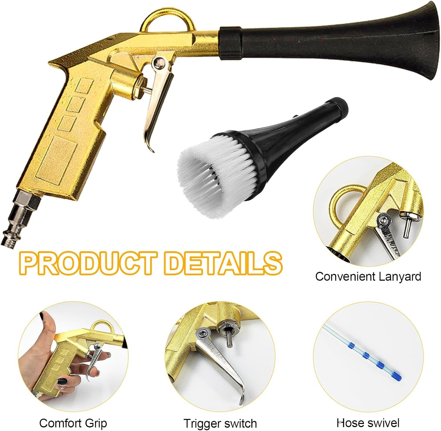 QZQUFJ Air Compressor for Car Detailing Detailing Tool, High Pressure Air Gun