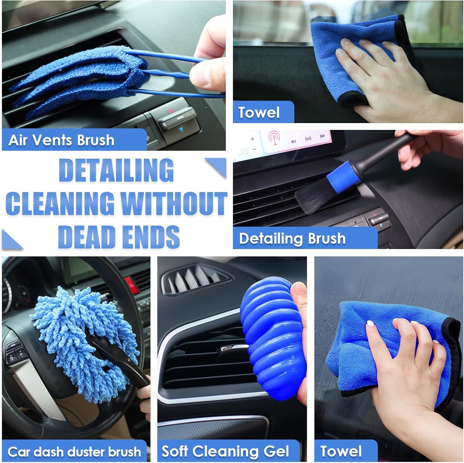 Viewsun Car Cleaning Kit, Interior Detailing Kit with High Power…