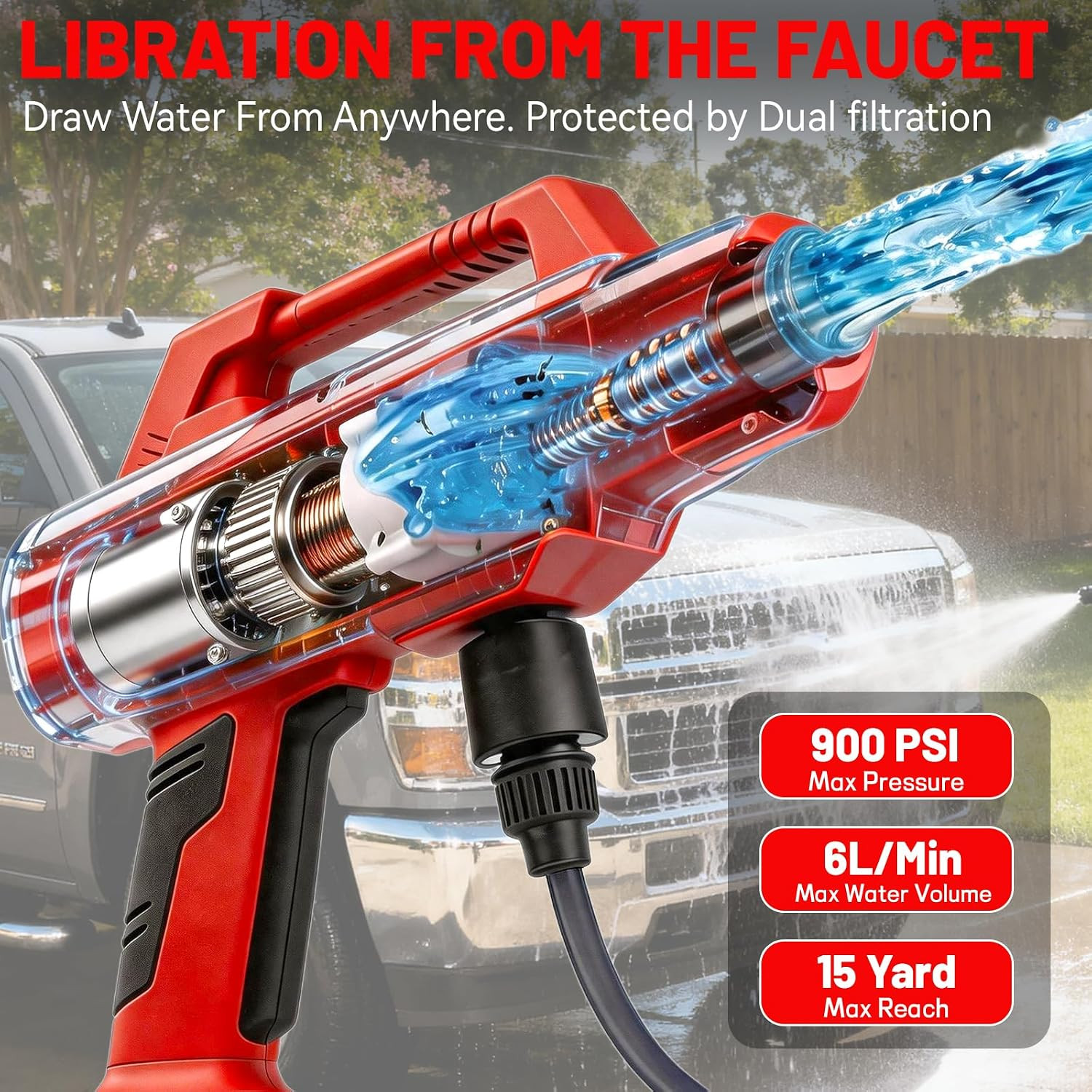 Cordless Car Cleaner Tool Compatible with Milwaukee M18 Battery, Portable Power
