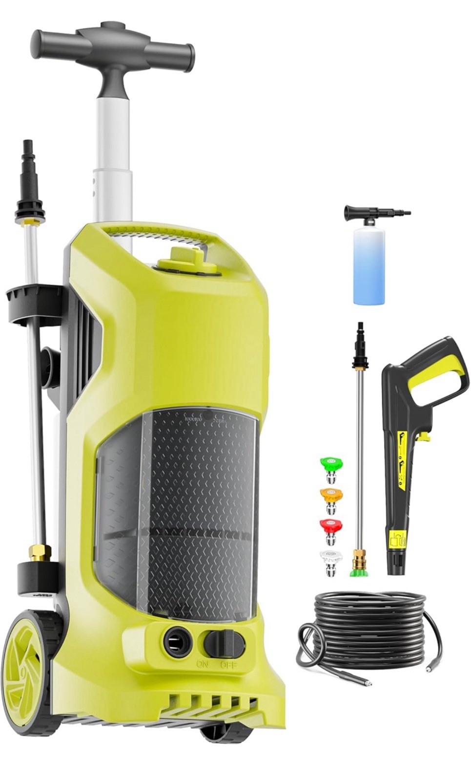 Powerful Electric High Pressure Washer 3800PSI Max 2.6 GPM Power Washer 1800W
