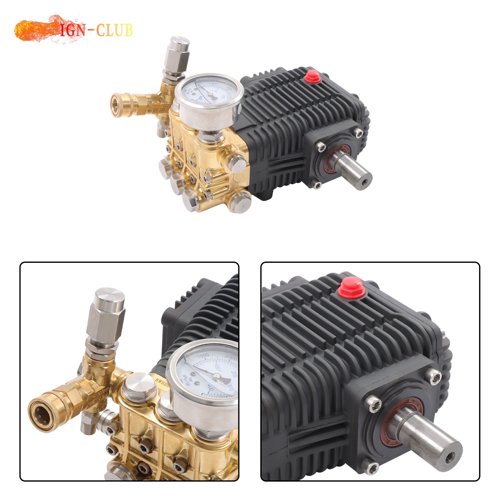 Belt Drive 5.6GPM 4.5 HP General Right Shaft 3500 PSI Pressure Washer Pump