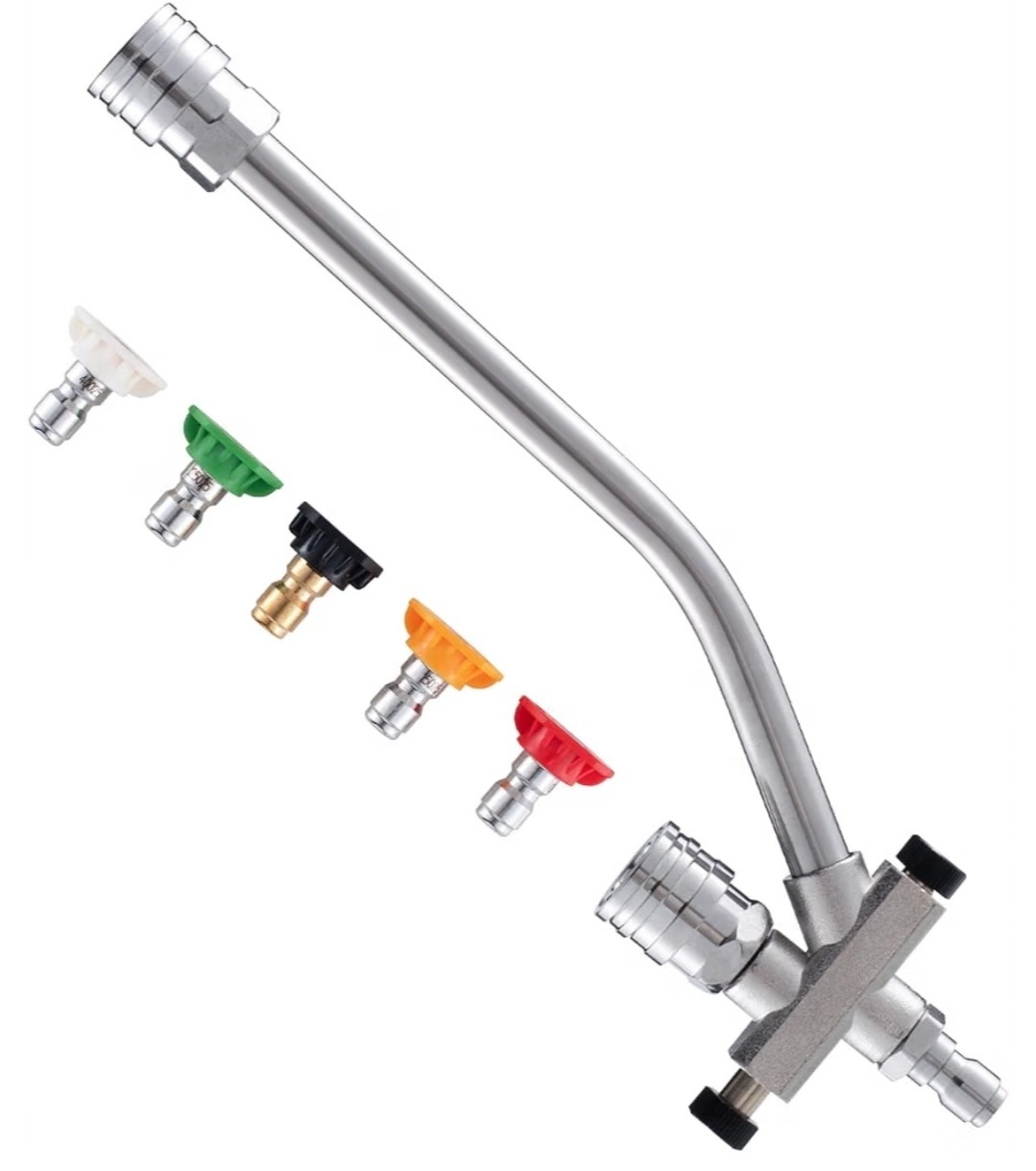 Foam Cannon Dual-Connector Attachment for Pressure Washer, 5 Nozzles, Car Wash