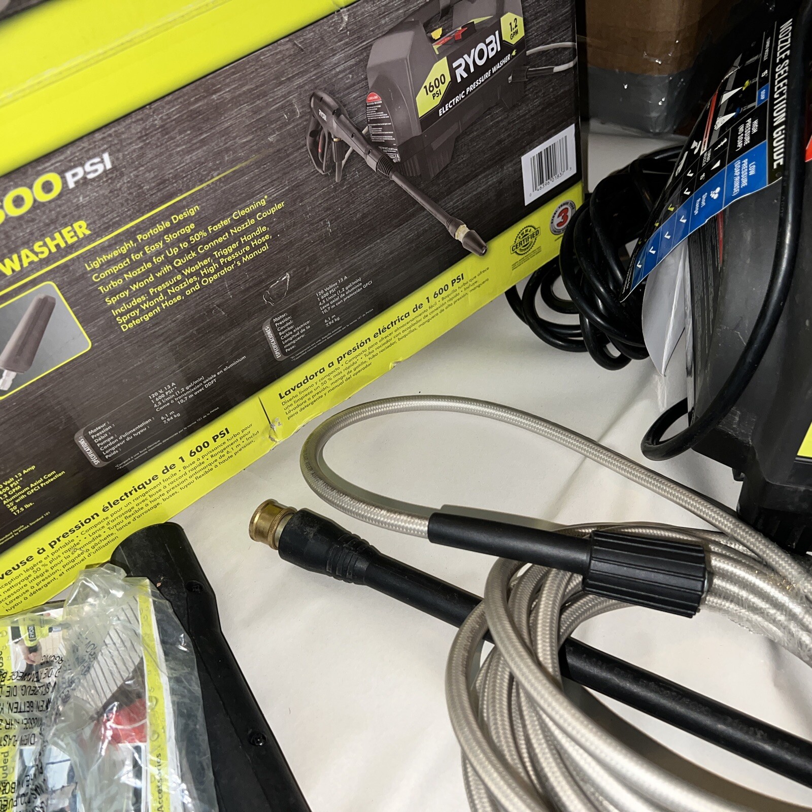 Ryobi 1600 PSI Electric Pressure Washer Portable RY141612VNM (OB)