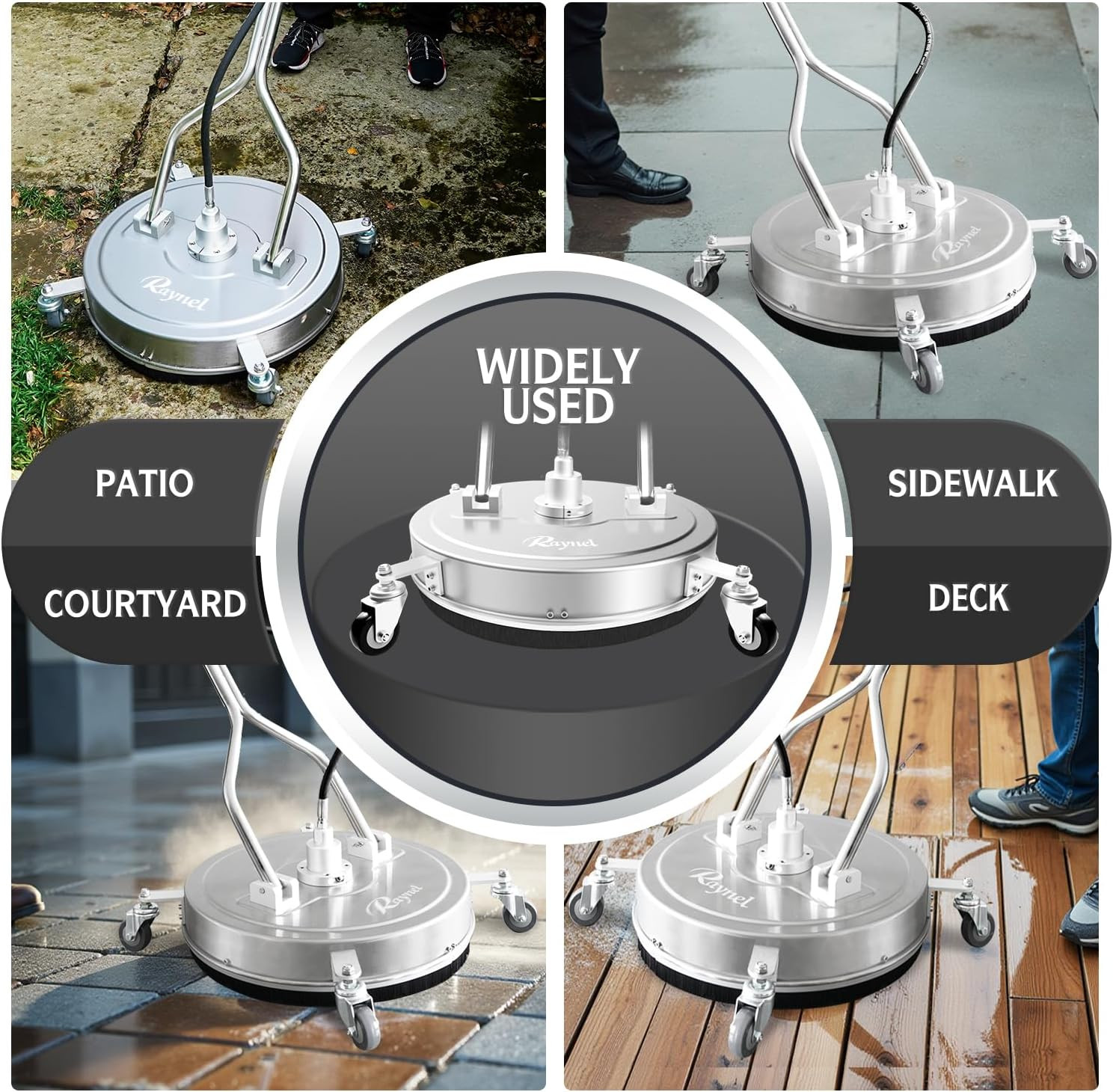 20″ Pressure Washer Surface Cleaner, Power Washer Accessory | Stainless Steel Ho