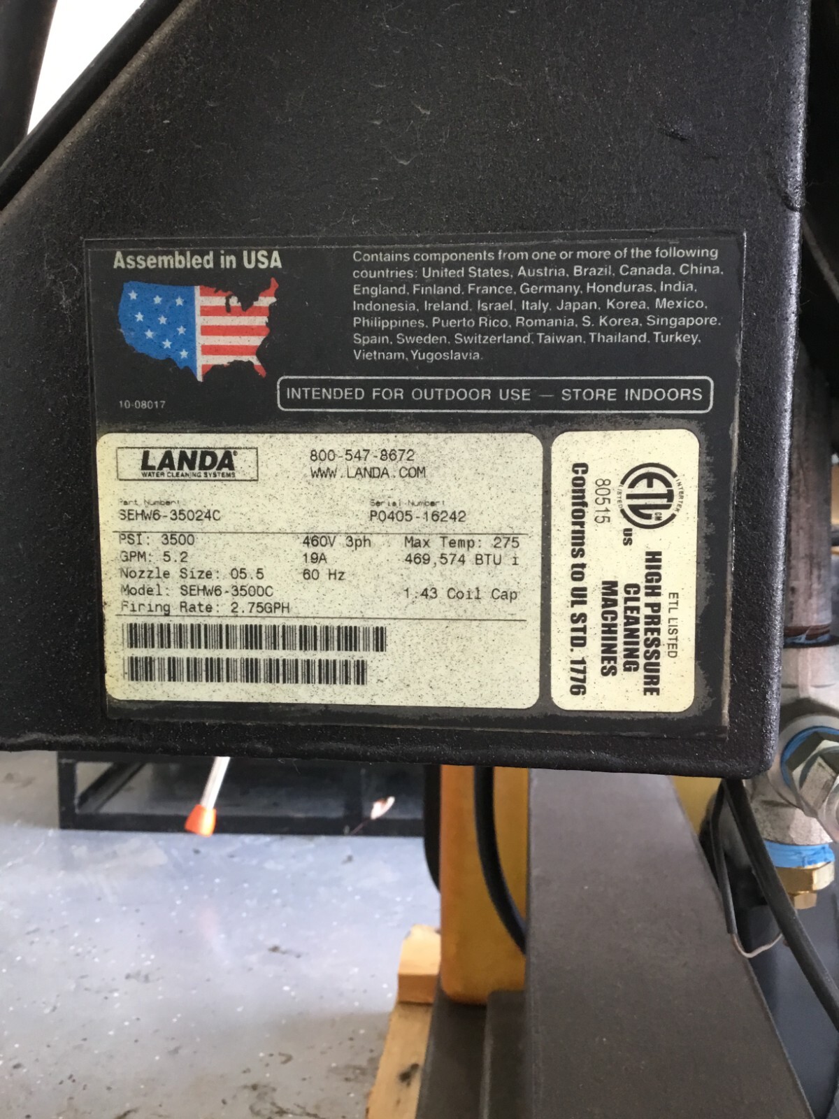 Landa – SEHW – Hot Water Skid – Electric Powered Pressure Washer