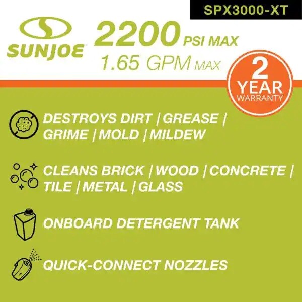 2200 Max PSI 1.65 GPM 13 Amp Cold Water Xtream Clean Electric Pressure Washer