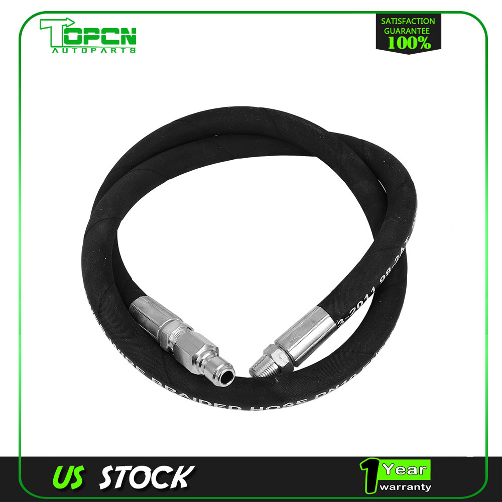 Pressure Washer Whip Hose 4 Ft X 3/8 Inch Hose Reel Connector Hose For Pressure