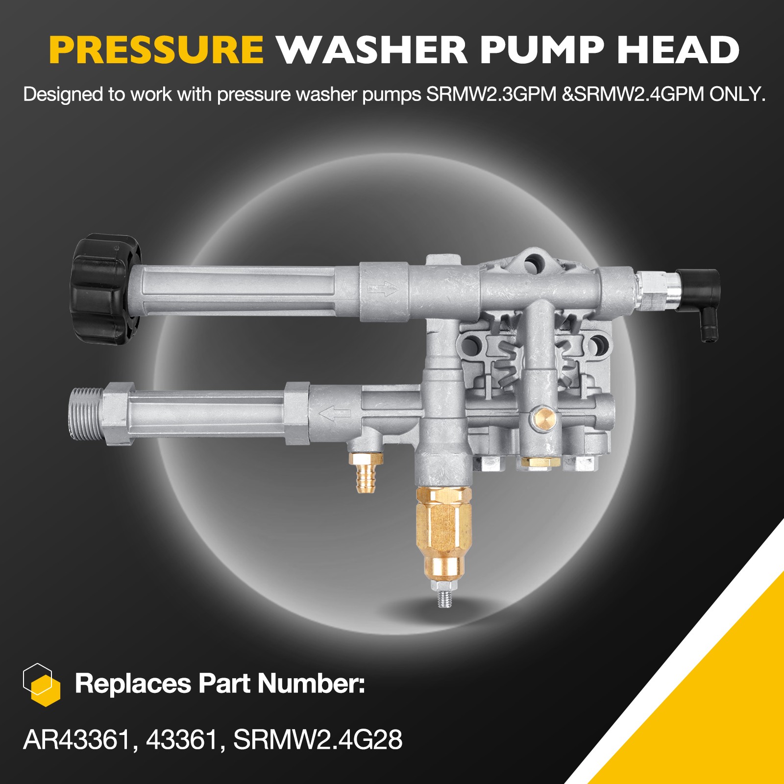 Complete Pump Head For Annovi Reverberi SRMW2.3G28 & SRMW2.4G28 Model Pump 43361