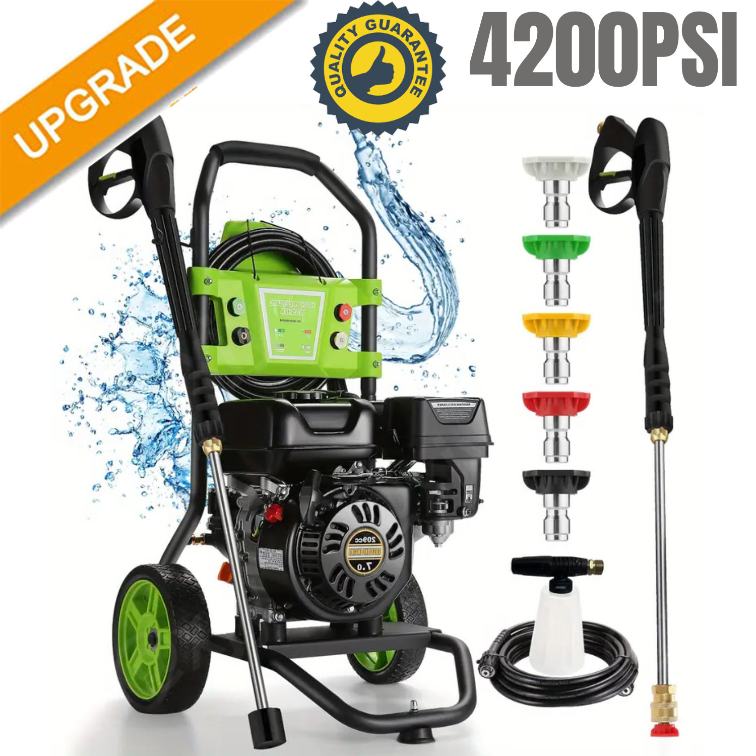 4200PSI Pressure Washer 4.0GPM Gas Power Washer 209CC Washing Machine Garden🌊