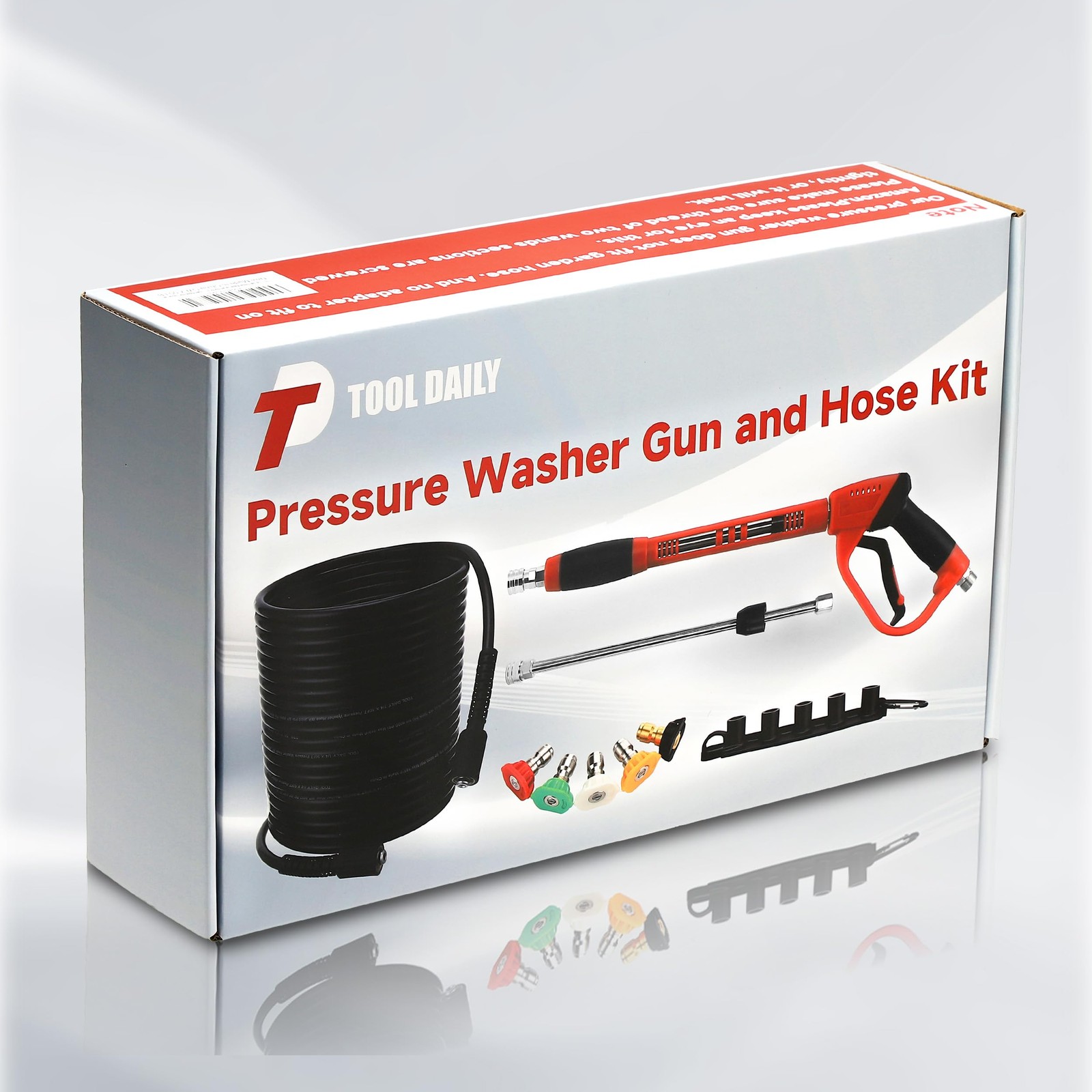Pressure Washer Gun Hose Kit 50FT Wand Extension 5 Nozzle M22 3600 PSI