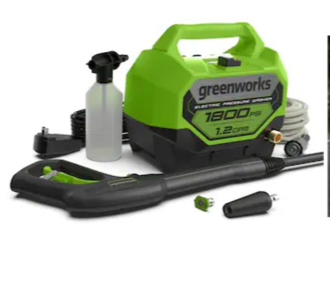 Greenworks 1800 PSI 1.2 GPM Compact Electric Pressure Washer GPW1800
