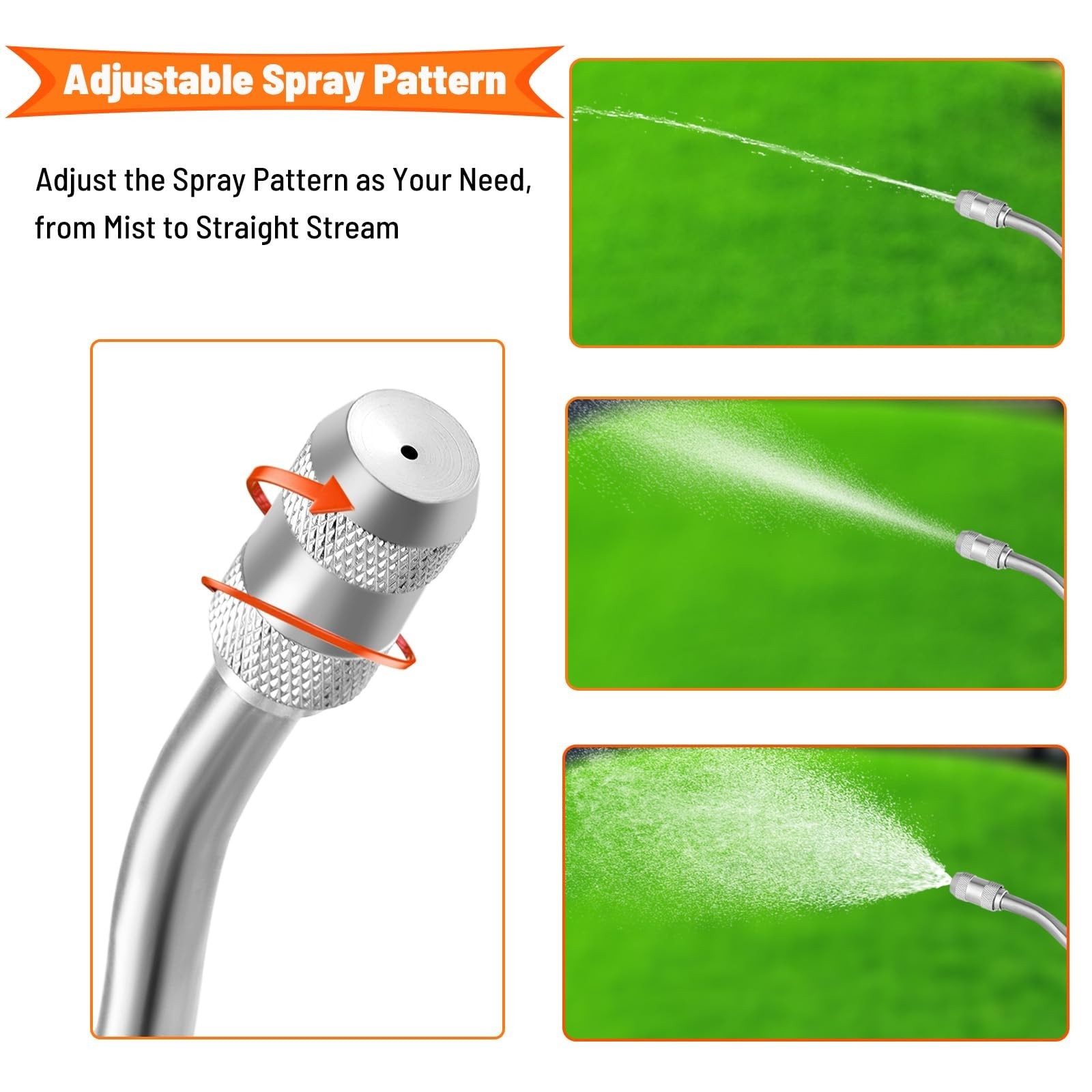 2 Pack 29″ Adjustable Spray Wand Replacement, Brass Barb for 1/4″ & 3/8″ Hoses,