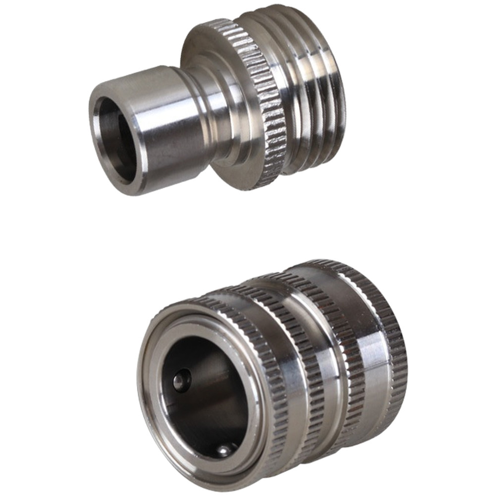 Garden Hose Quick Connect Fittings Set Stainless Steel 3/4 US Standard Thread