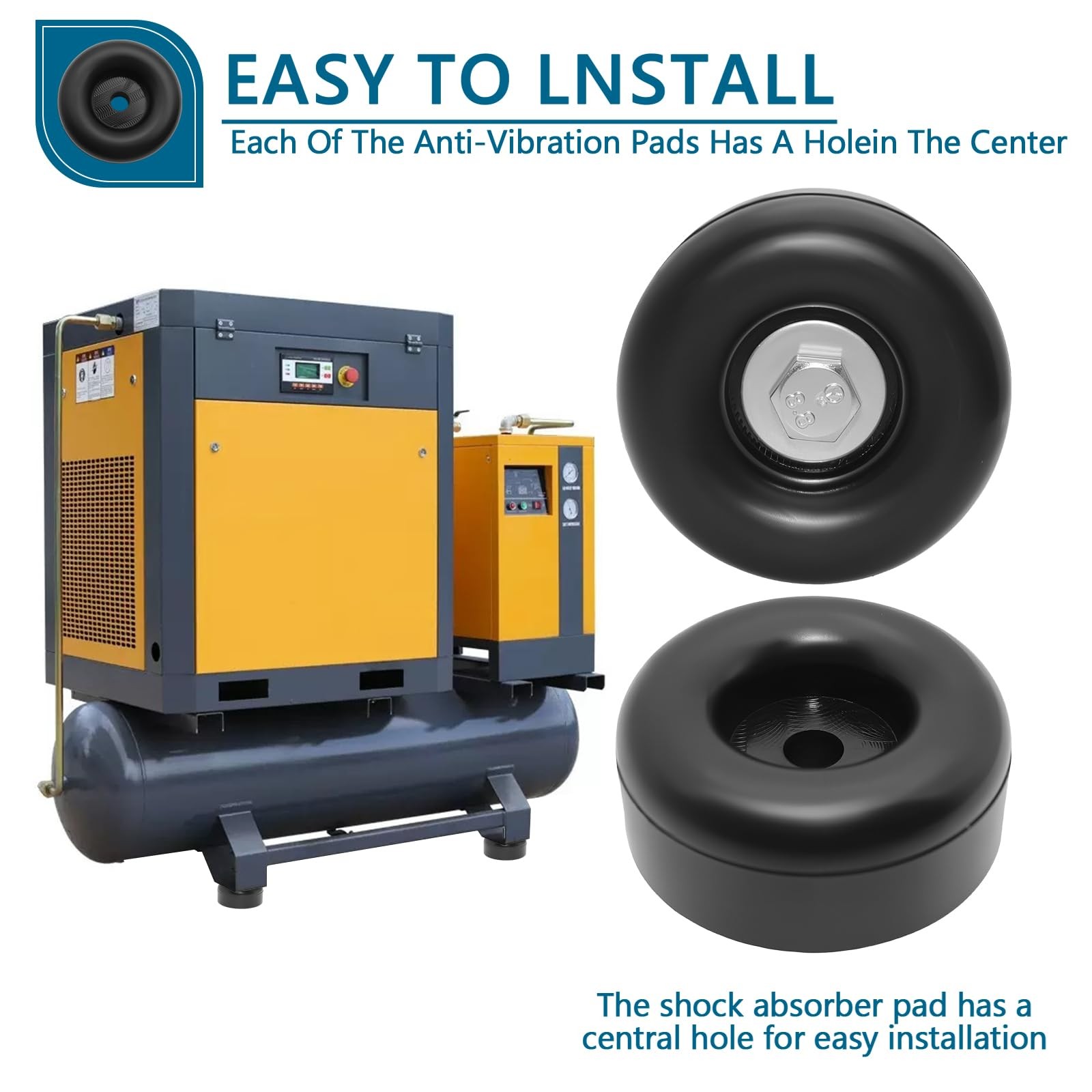 Heavy Duty Anti Vibration Feet for Generators, Pressure Washers, Compressors …