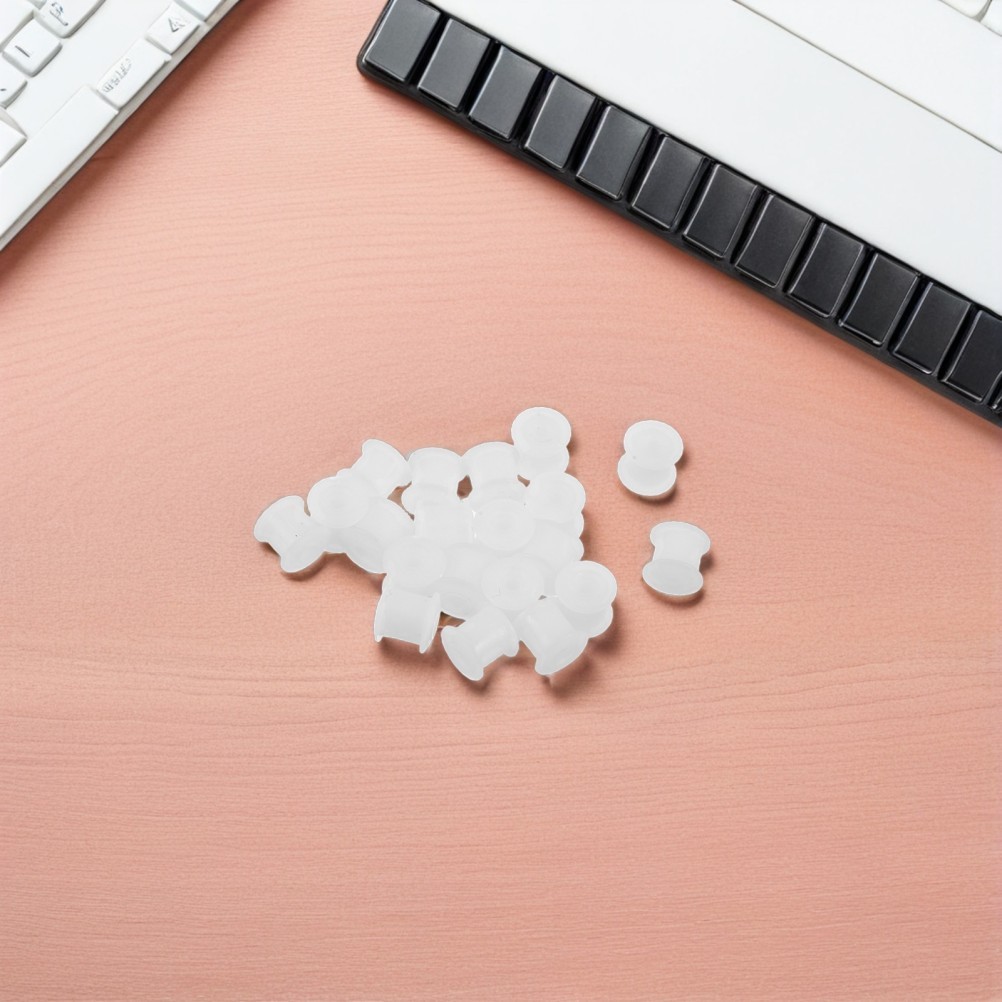 20Pcs Plastic Tape Deck Pinch Roller Core for Recorder Low Noise White