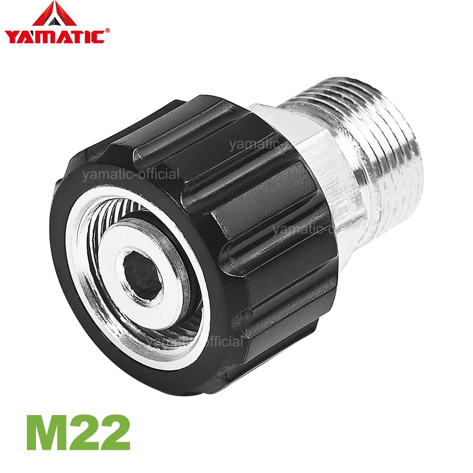 YAMATIC M22-14mm Female to M22-15mm Male Pressure Washer Adapter 4000 psi