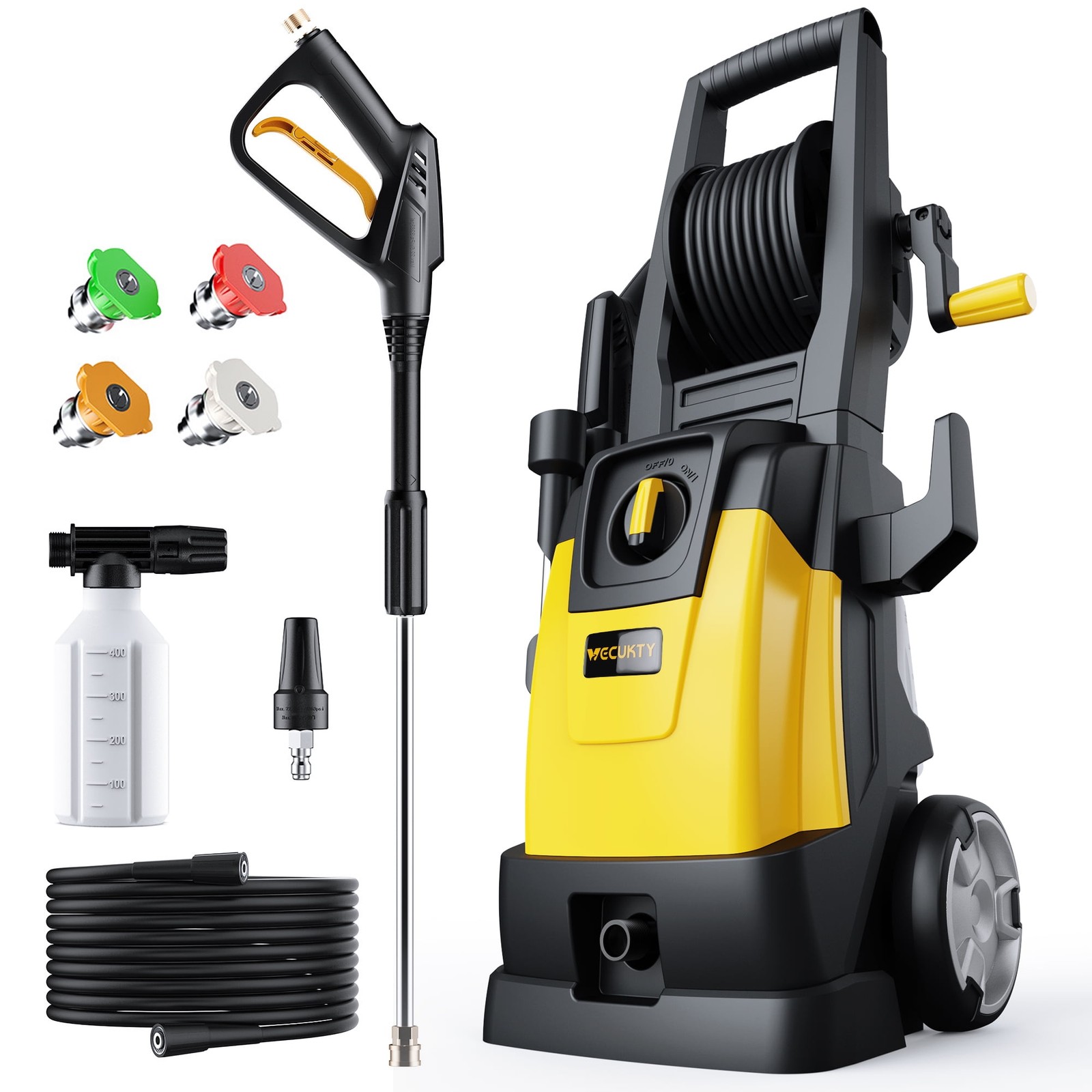 Tcisa Electric Pressure Washer, 4000 PSI, 2.8 GPM, 1500W Motor, 35FT Power Cord,