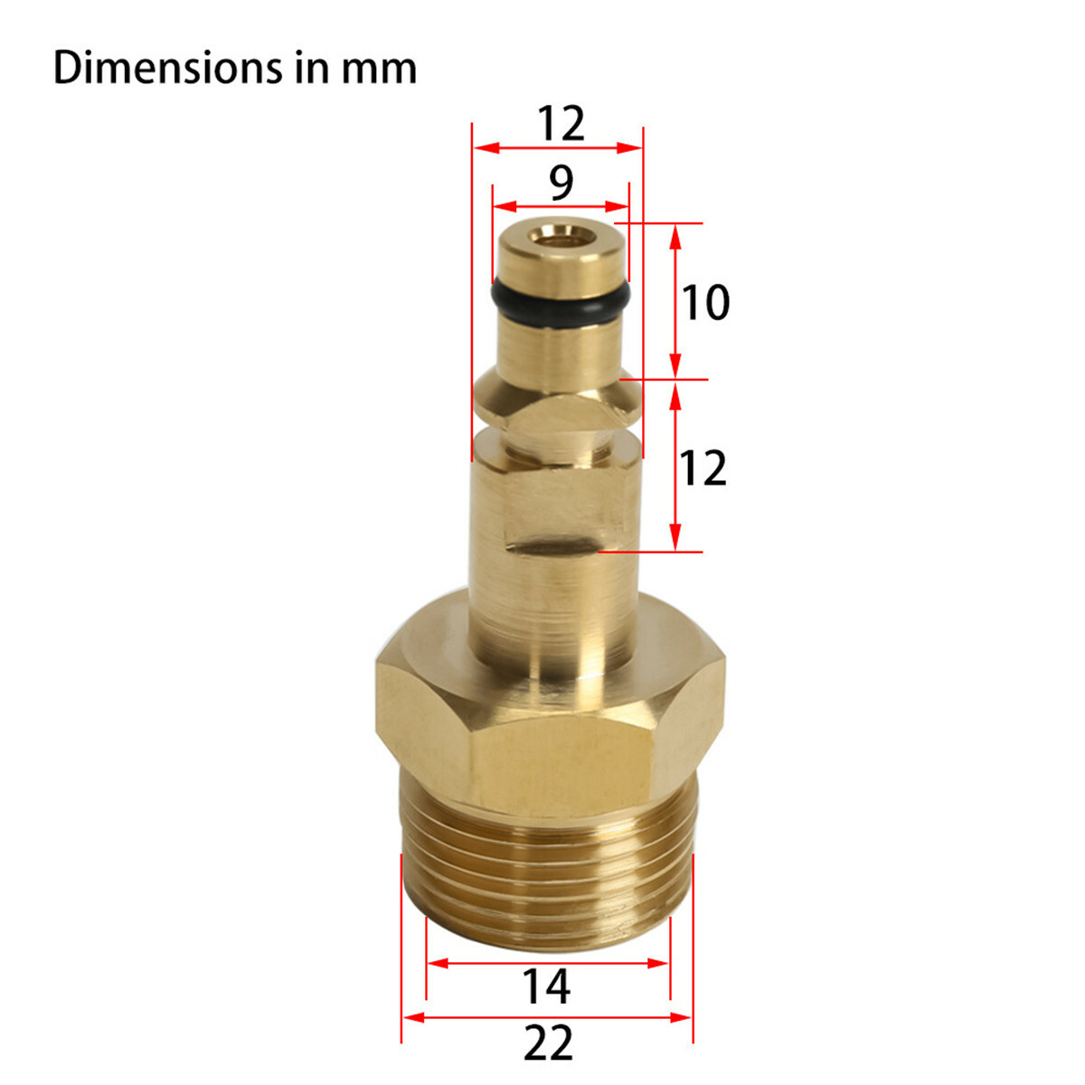 M22 Adapter High Pressure Washer Gun Hose Pipe Quick Connector Convert Tool