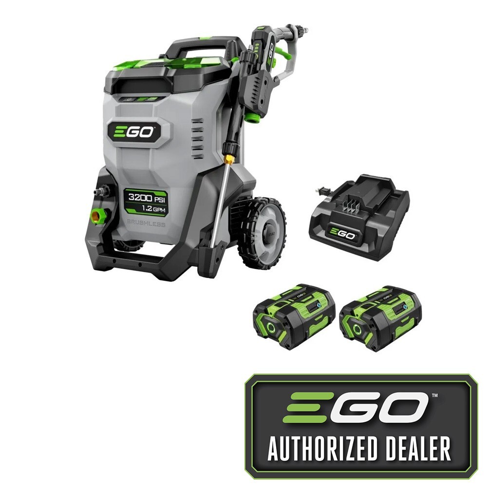 EGO HPW3204-2 Cordless 3200 PSI Pressure Washer w/ 2 x 6.0Ah Batteries & Charger