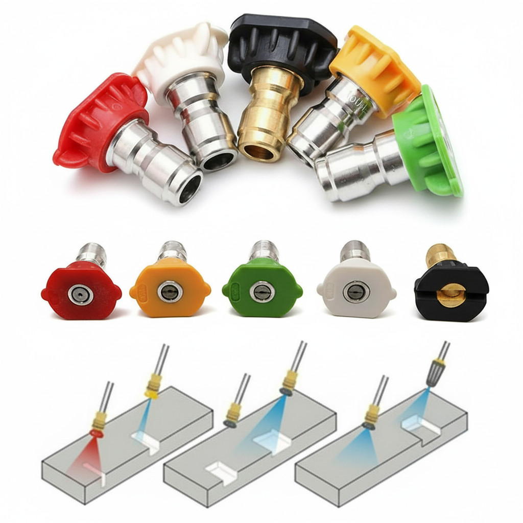 For 5X Pressure Washer Spray Nozzle Set Quick Connect 1/4″ High Power Tips US