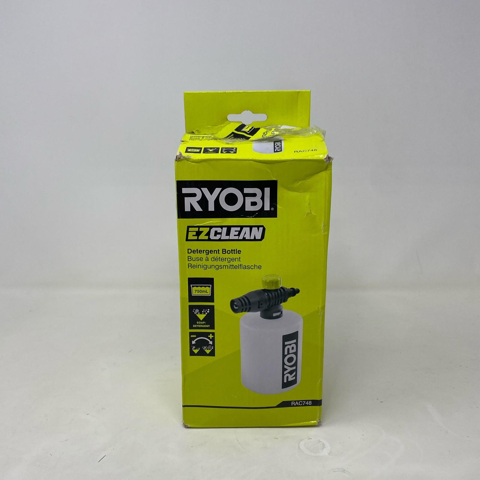 Ryobi RAC748 EZClean 750ml Detergent Bottle White/Black